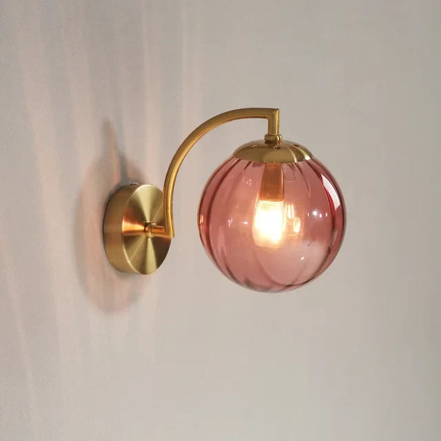 Maliben | Nordic Glass Wall Lamp - Elegant ScandInavian Wall Lamp in Glass With Warm Led Light