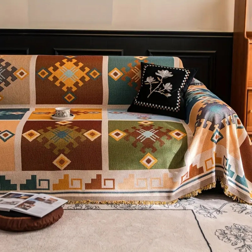 Maliben | Modern Geometric Tribal Sofa Cover