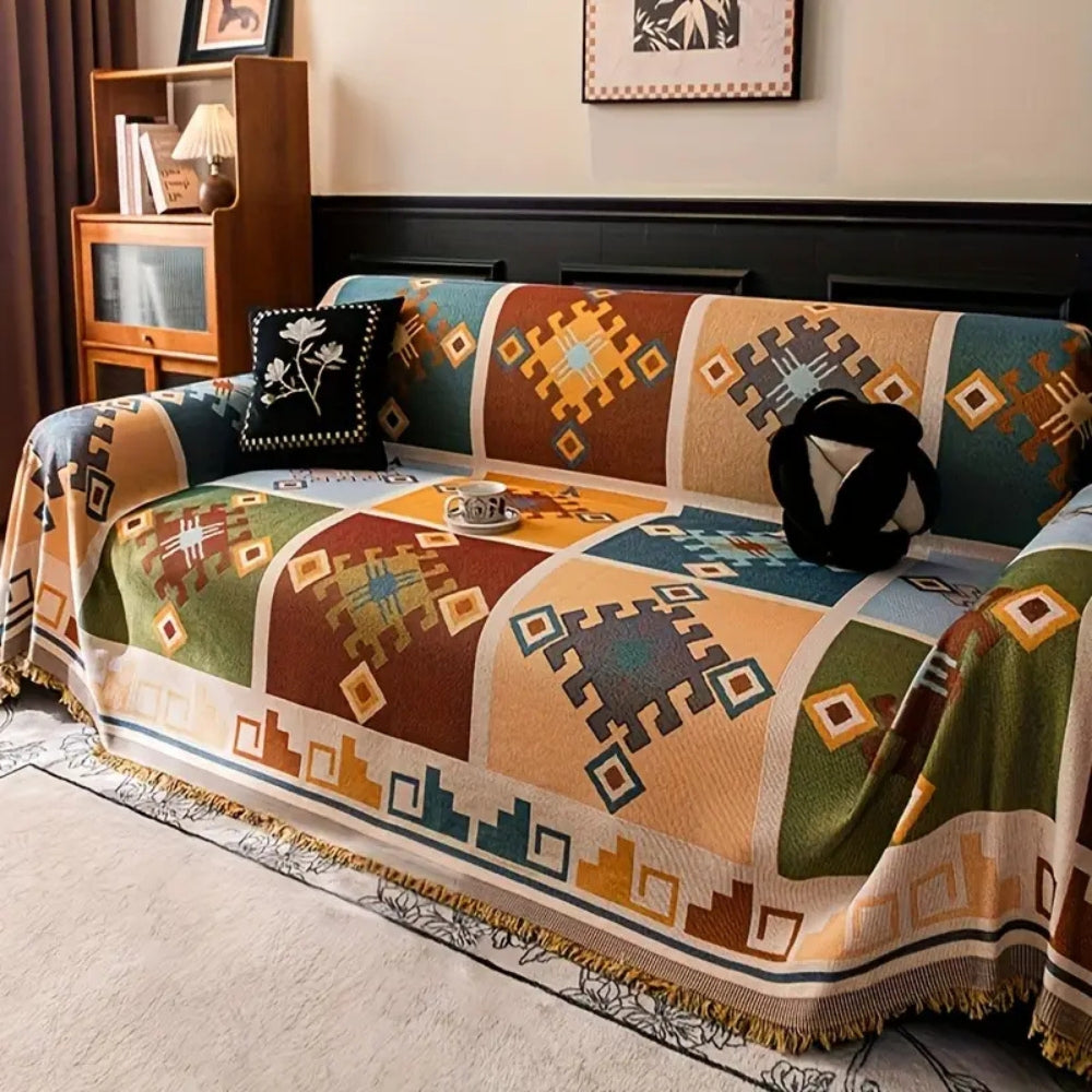 Maliben | Modern Geometric Tribal Sofa Cover