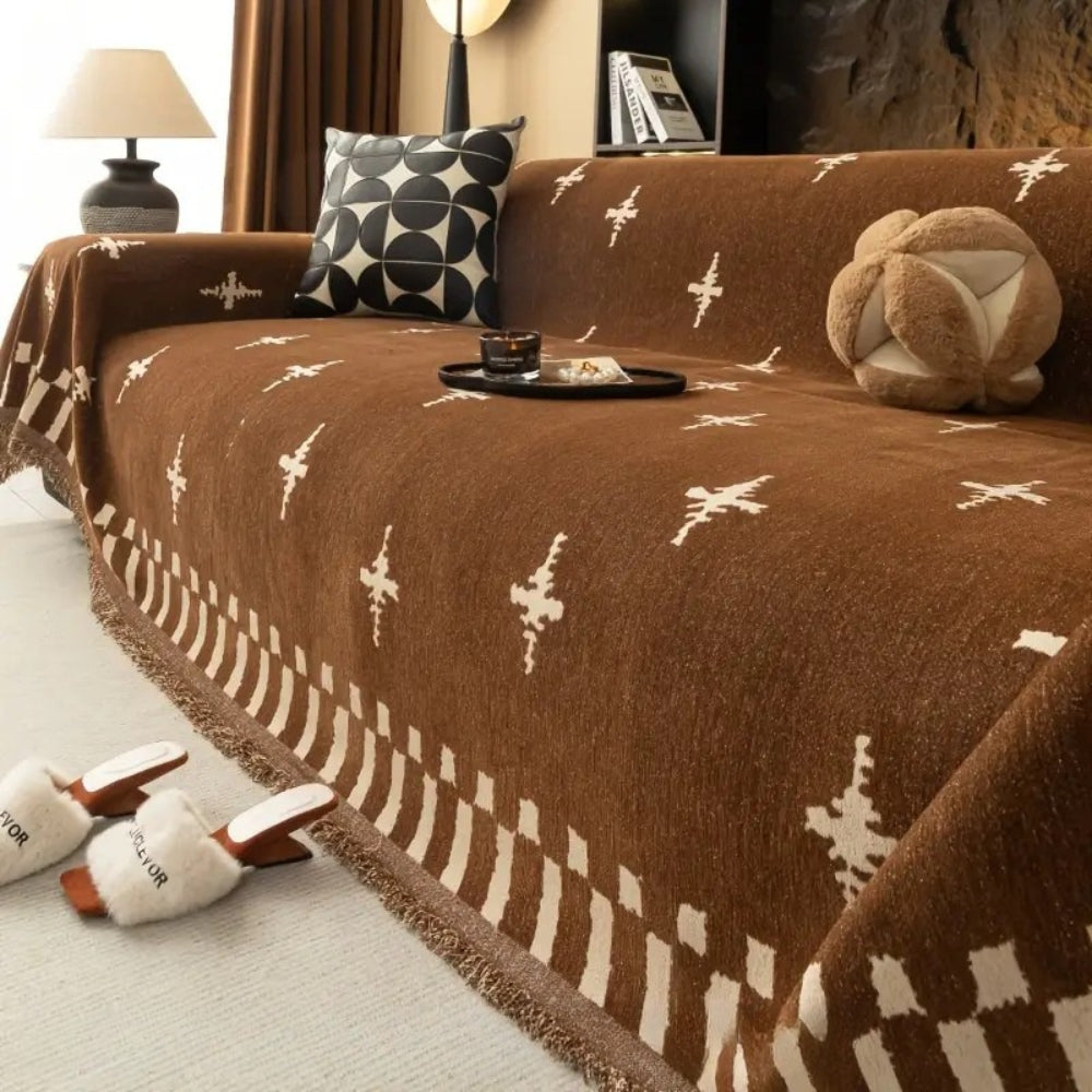 Maliben | Modern Cross Pattern Sofa Cover