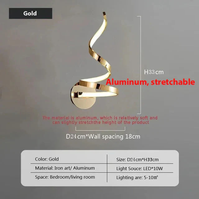 Maliben | Spiralglow - Spiral Led Wall Lights