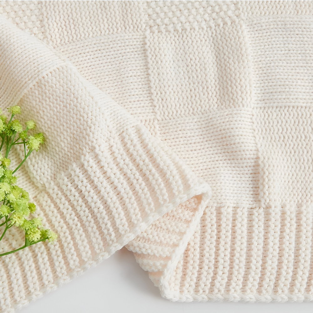 Maliben | Loomvera Plaid | Knitted Blanket Black-White | Soft & Skin-Friendly | For All Seasons
