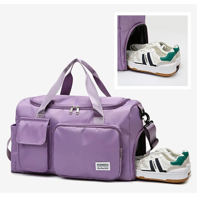 Maliben | Multi-Pocket Travel Bag, Sports and Gym Duffle with Separate Shoe Compartment