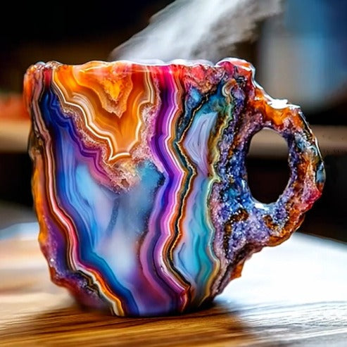 MAliben | Crystalbrew Coffee Mugs | Elegant Mineral Crystal Mugs For a Unique Coffee Experience