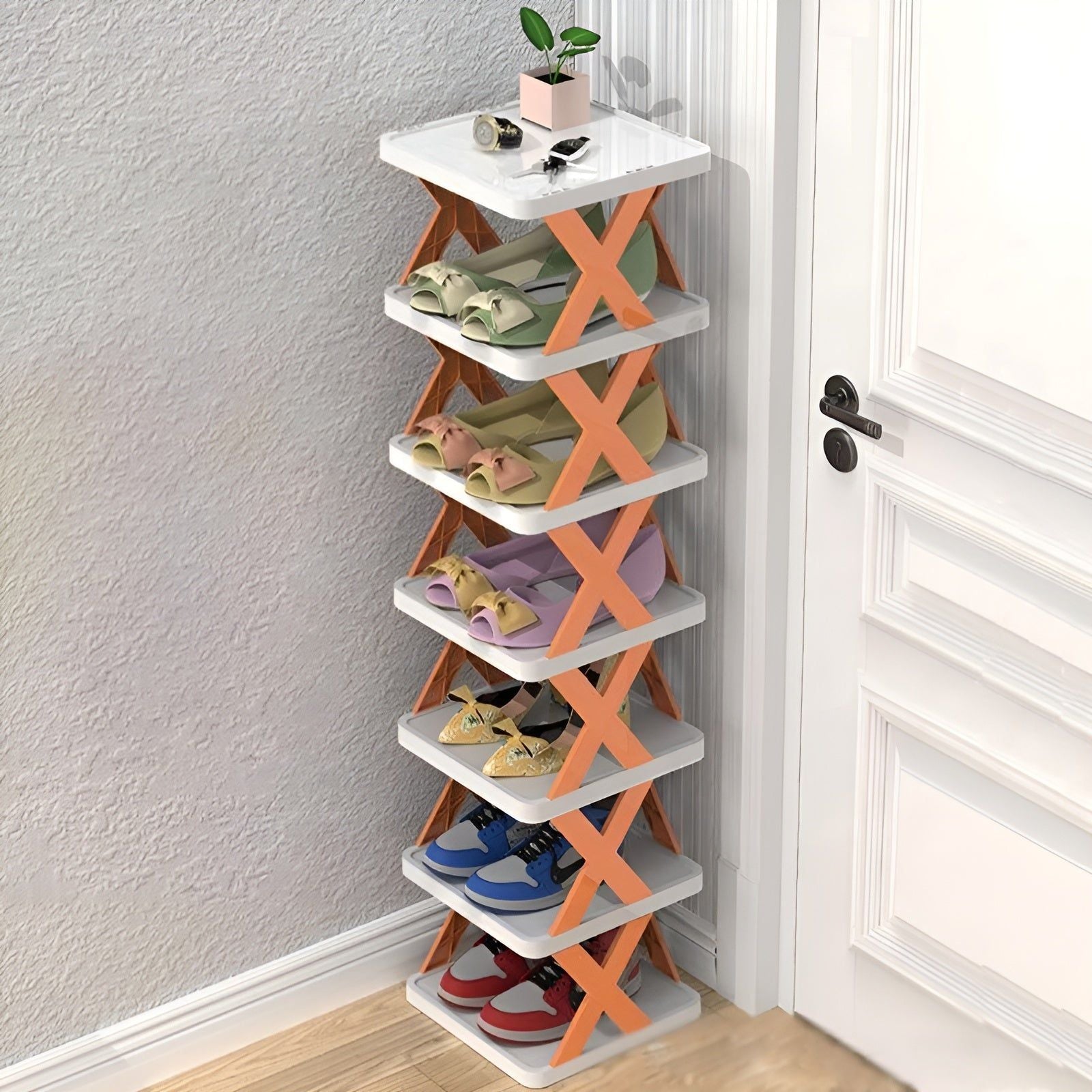 Maliben | Flexistack Shoe Rack – Foldable Multiple Shoe Organizer For Small Spaces