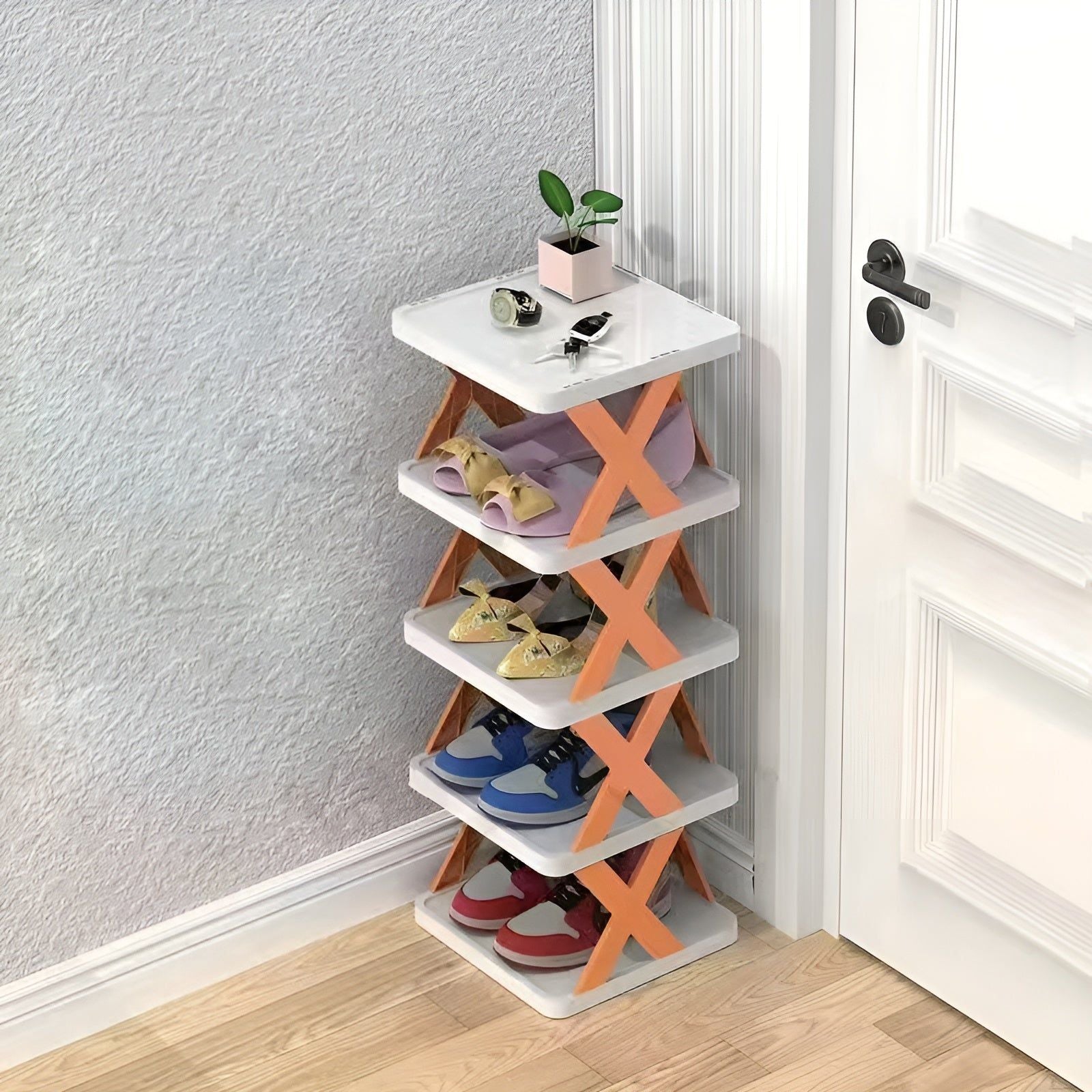 Maliben | Flexistack Shoe Rack – Foldable Multiple Shoe Organizer For Small Spaces
