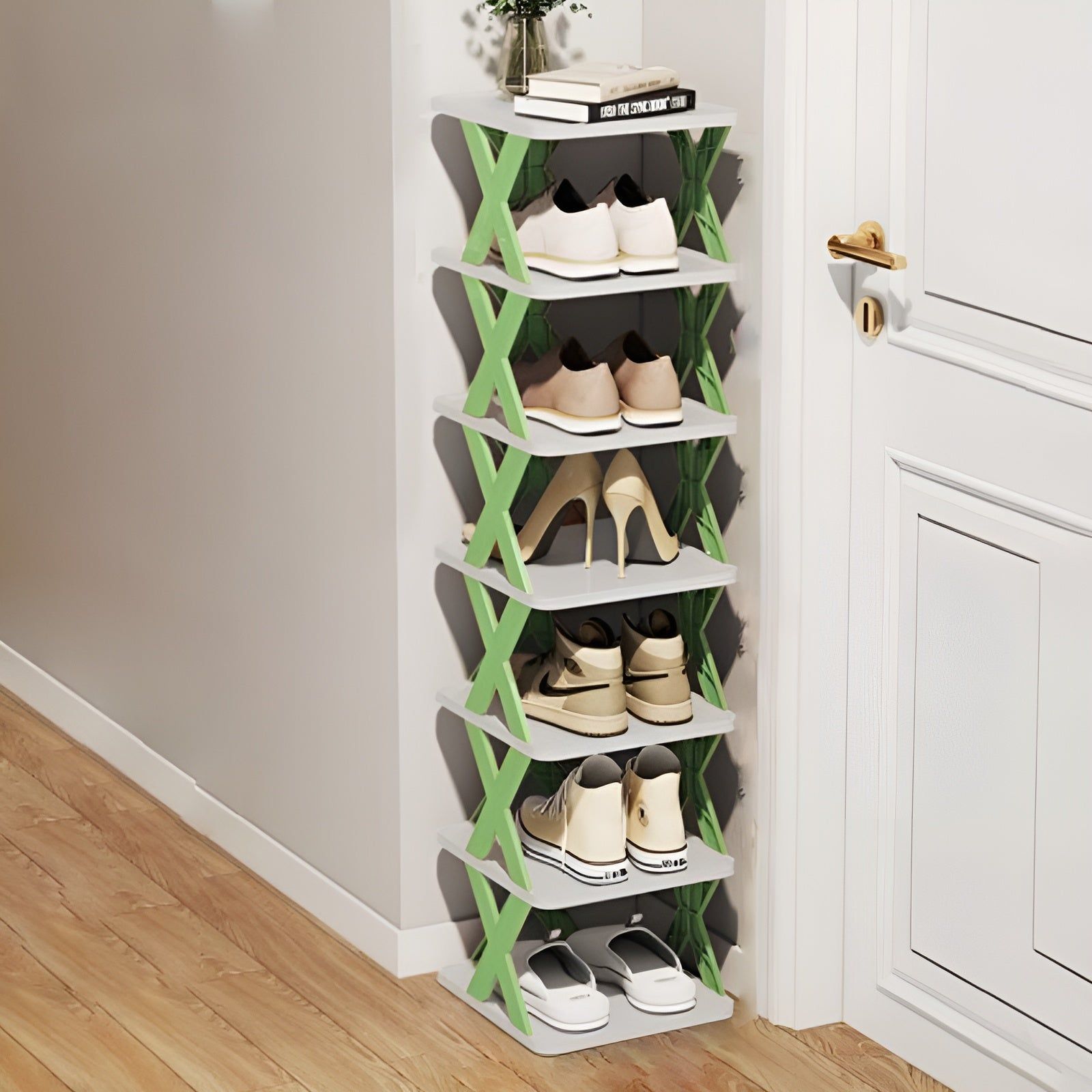 Maliben | Flexistack Shoe Rack – Foldable Multiple Shoe Organizer For Small Spaces