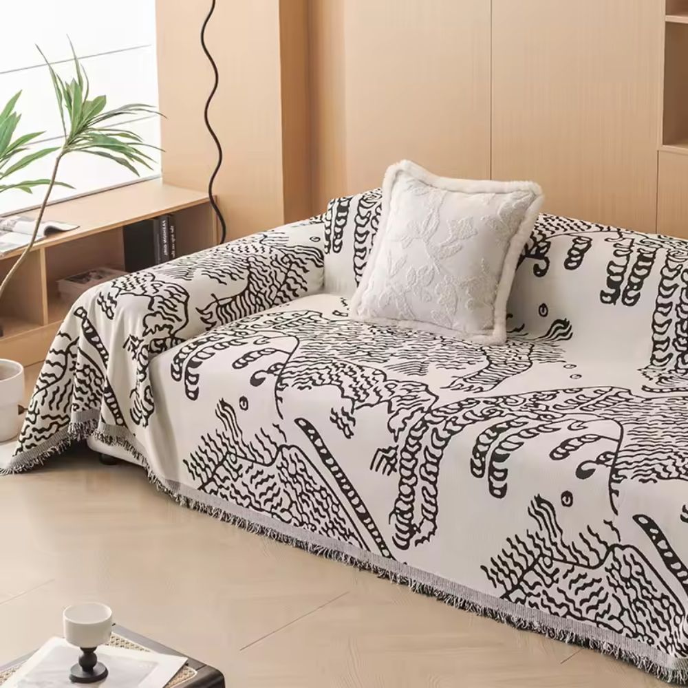 Maliben | Nature Sketch Pattern Sofa Cover