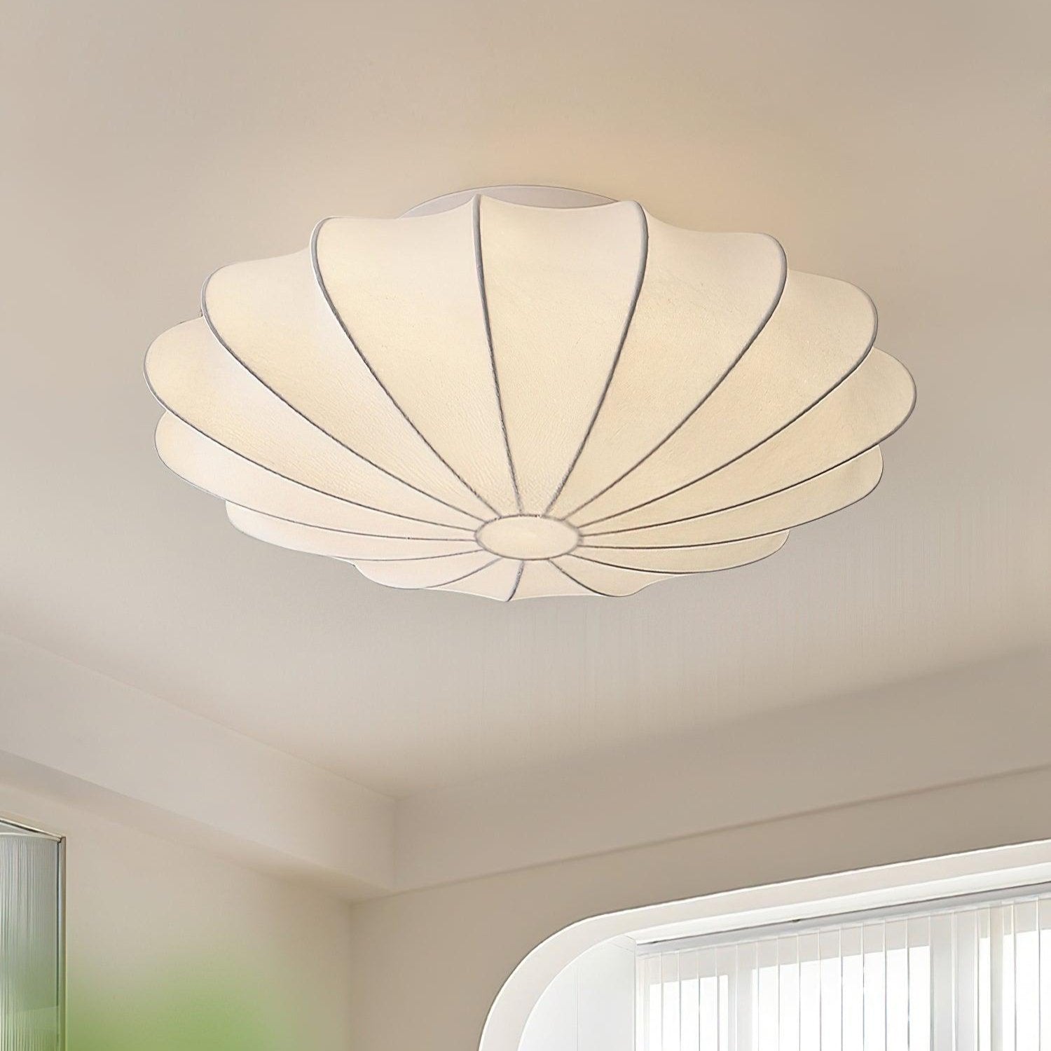Maliben | Shell-Shaped Fabric Ceiling Lamp Elegant Design