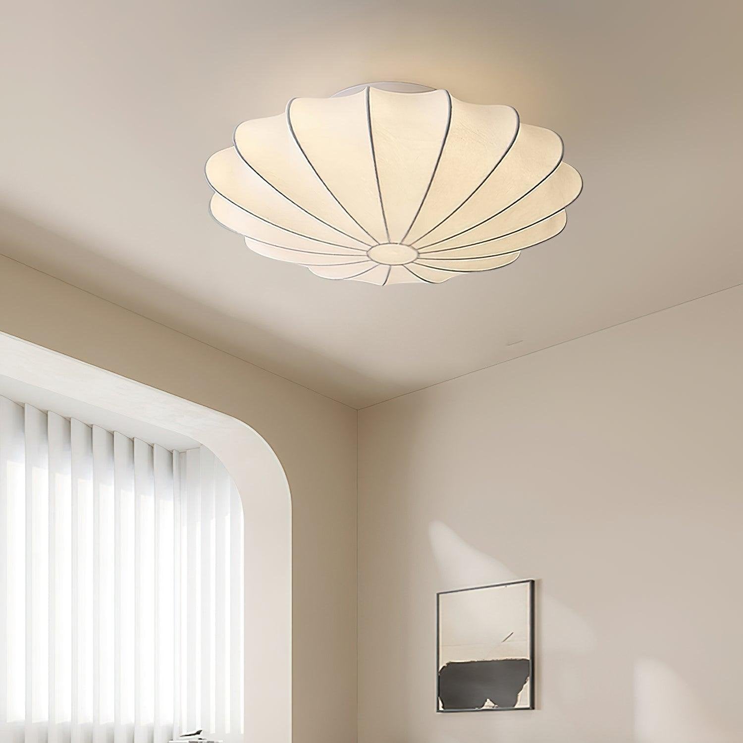 Maliben | Shell-Shaped Fabric Ceiling Lamp Elegant Design