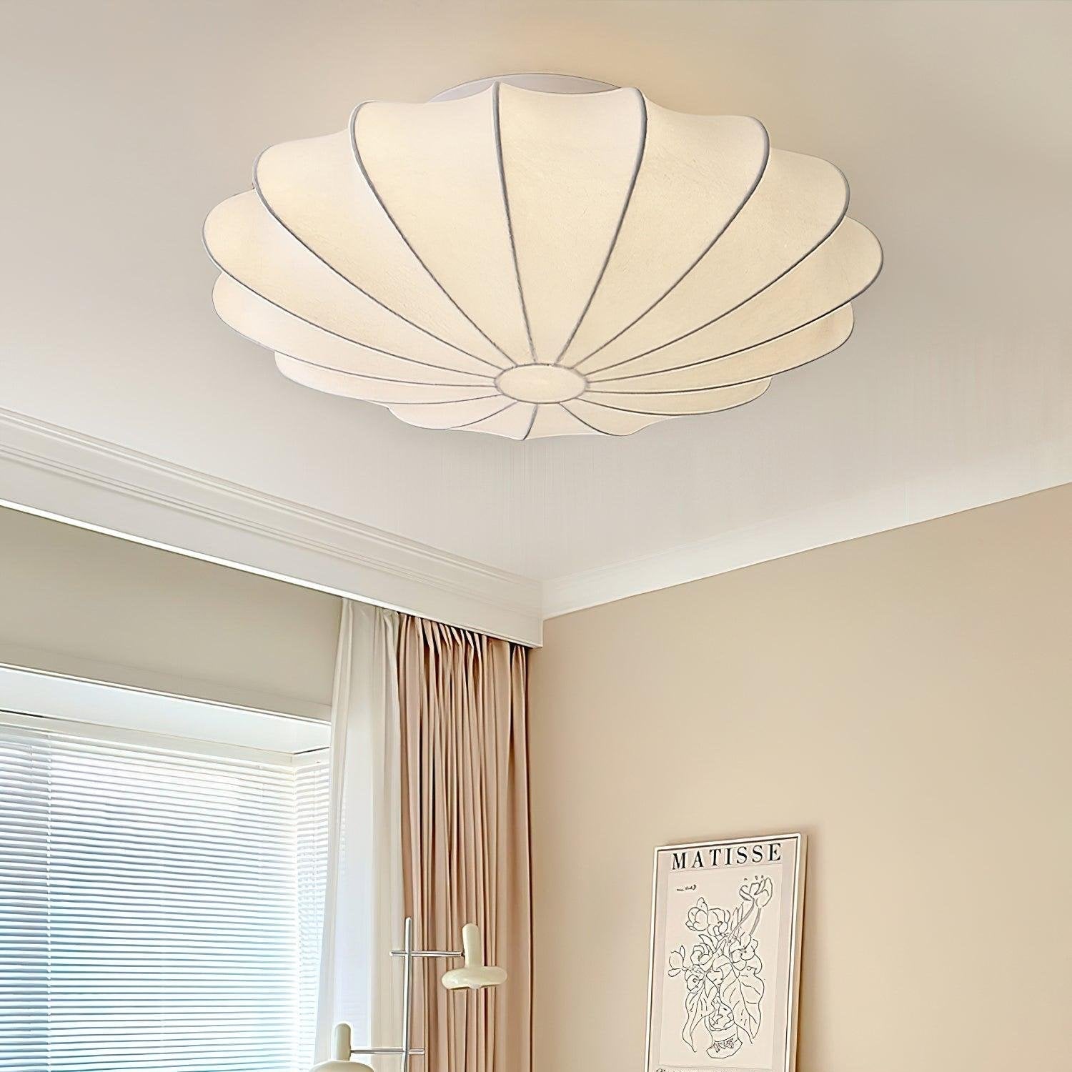 Maliben | Shell-Shaped Fabric Ceiling Lamp Elegant Design