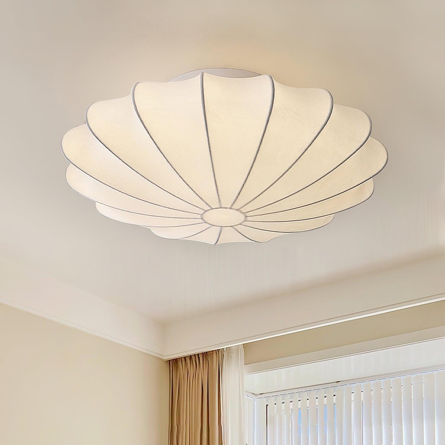 Maliben | Shell-Shaped Fabric Ceiling Lamp Elegant Design
