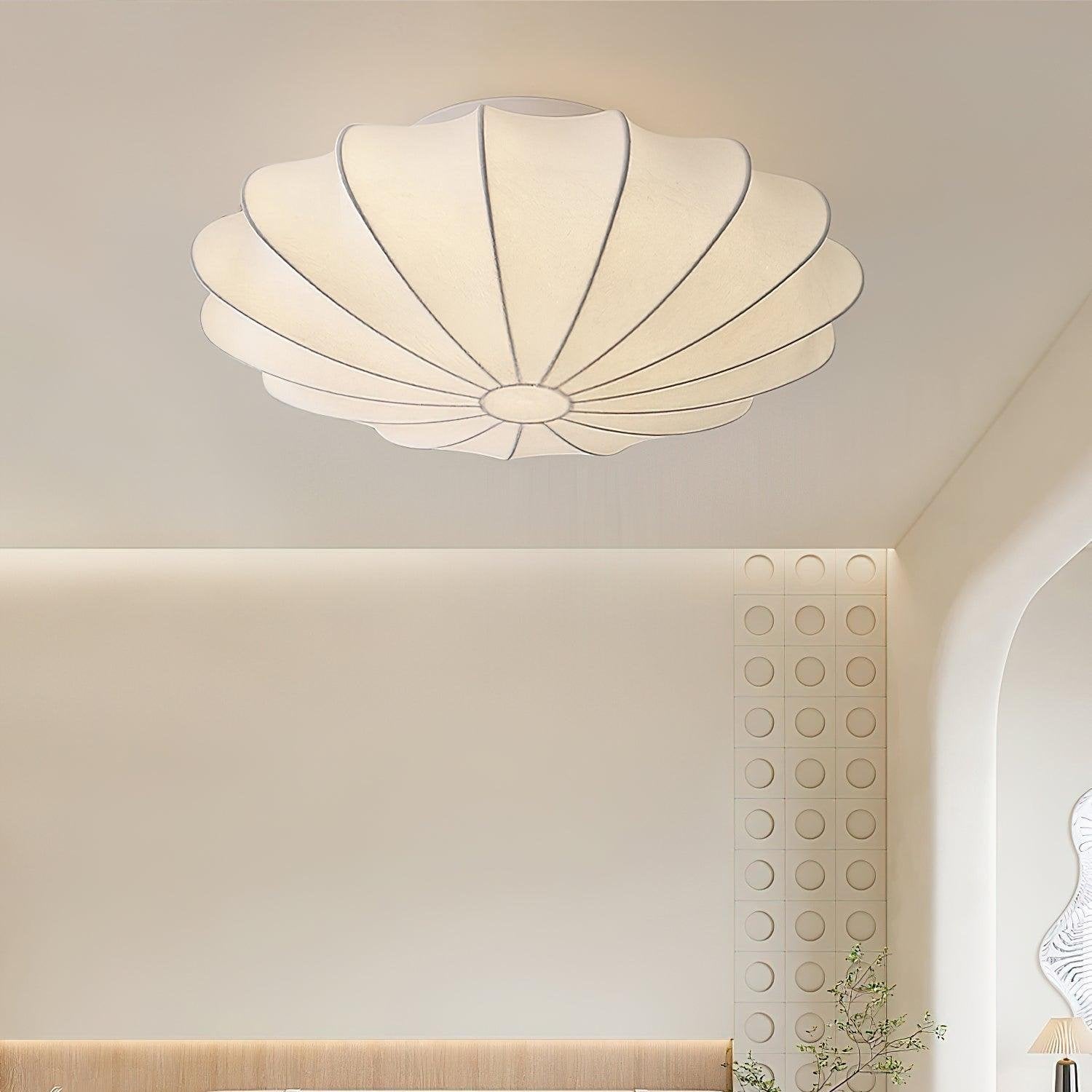 Maliben | Shell-Shaped Fabric Ceiling Lamp Elegant Design