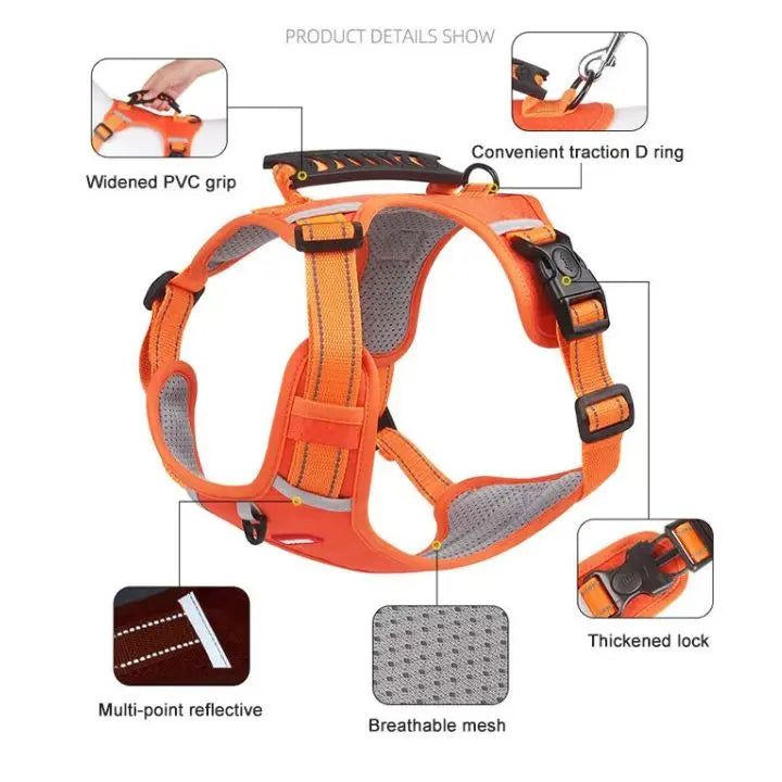Maliben | No-Pull Dog Harness with Reflective Nylon