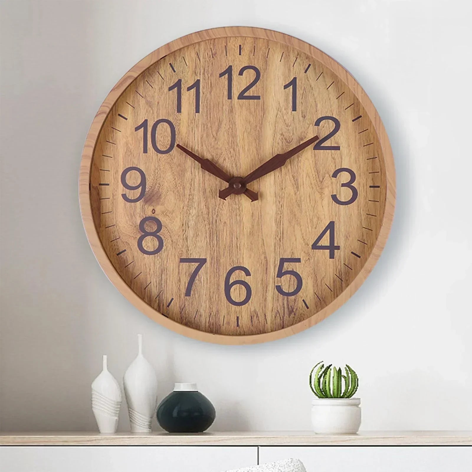 Maliben | Stylish Wooden Wall Clock 30cm - Soothing And Sustainable Design