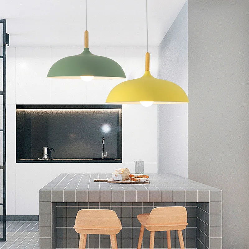 Maliben | Nordicoak Scandinavian Oak Ceiling Light – Modern Led Pendant Lamp