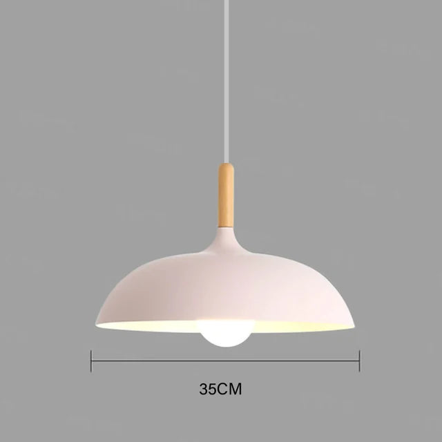 Maliben | Nordicoak Scandinavian Oak Ceiling Light – Modern Led Pendant Lamp