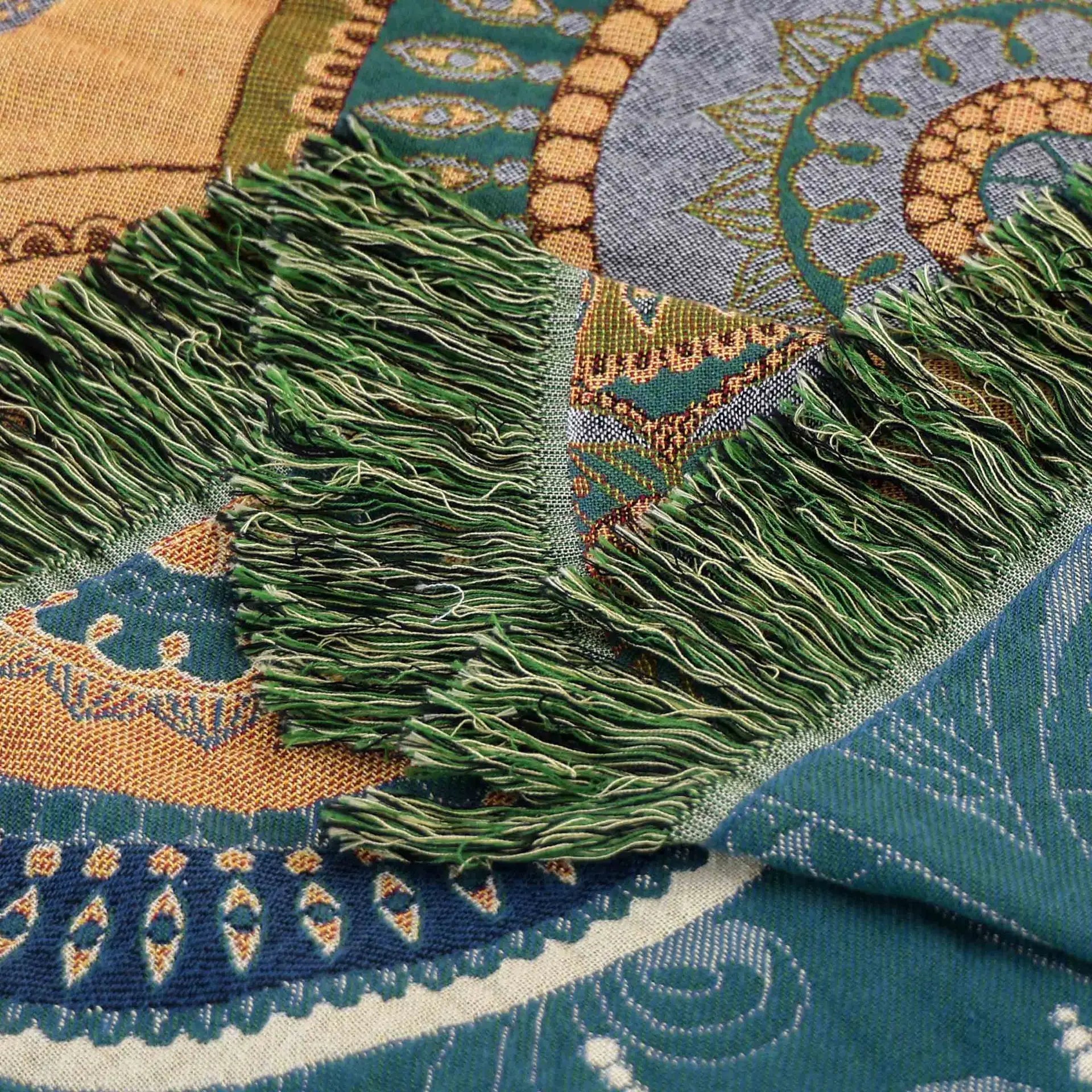 Maliben | Paloma™ Boho Luxe Rug With Playful Fringes