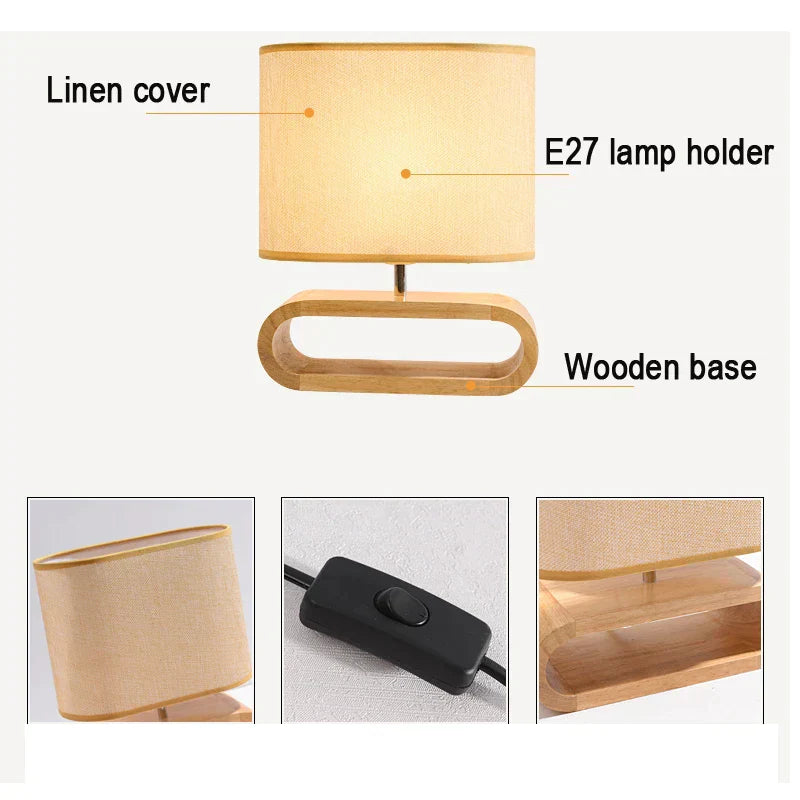 Maliben | ScAndinavian Wooden Table Lamp – Elegant and Handmade