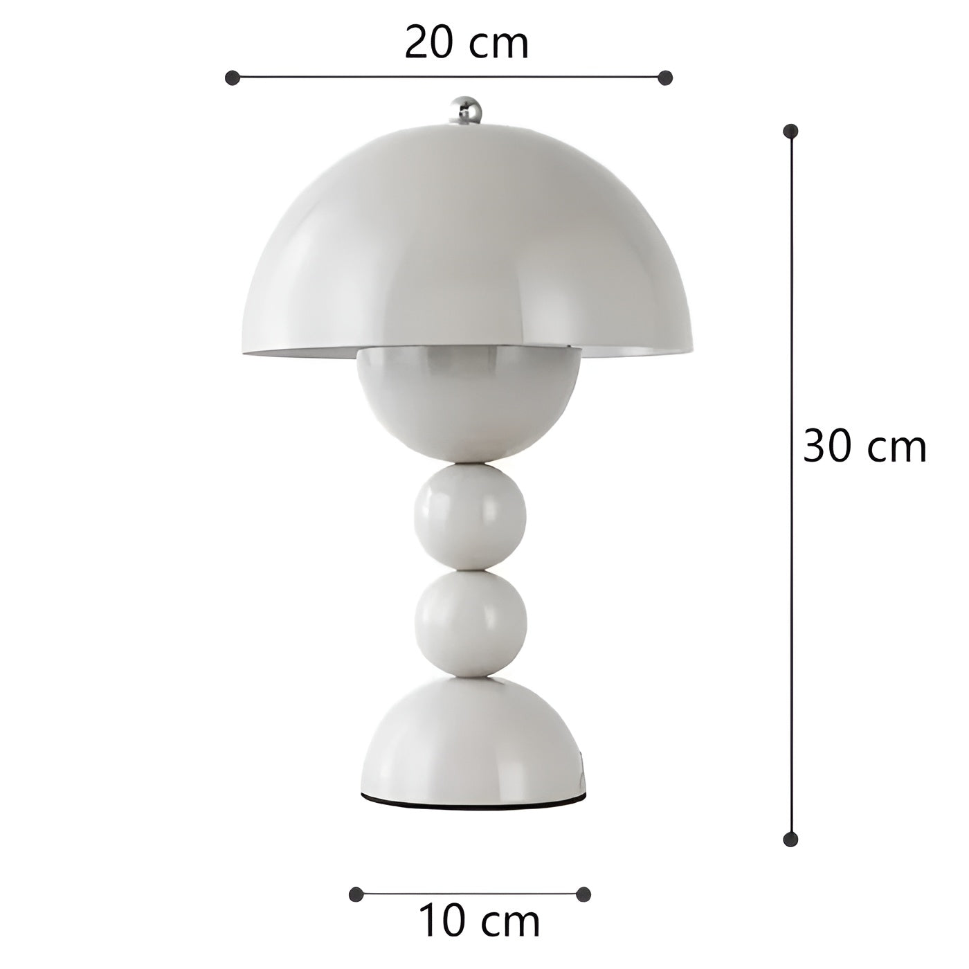 Maliben | Norlumi Scandinavian Led Table Lamp | Dimmable | White Abs Housing | 0–5w | 36v Dc | Flower-Inspired Design