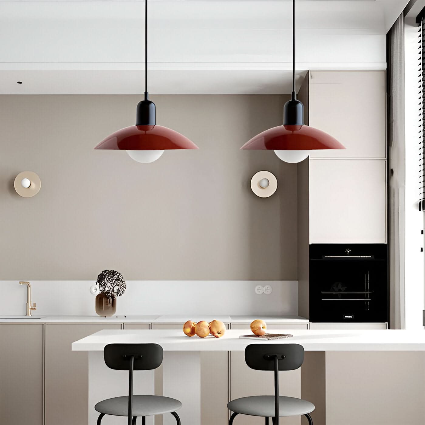 Maliben | Modern Macaron Bauhaus Pendant Light – Iron Shade
