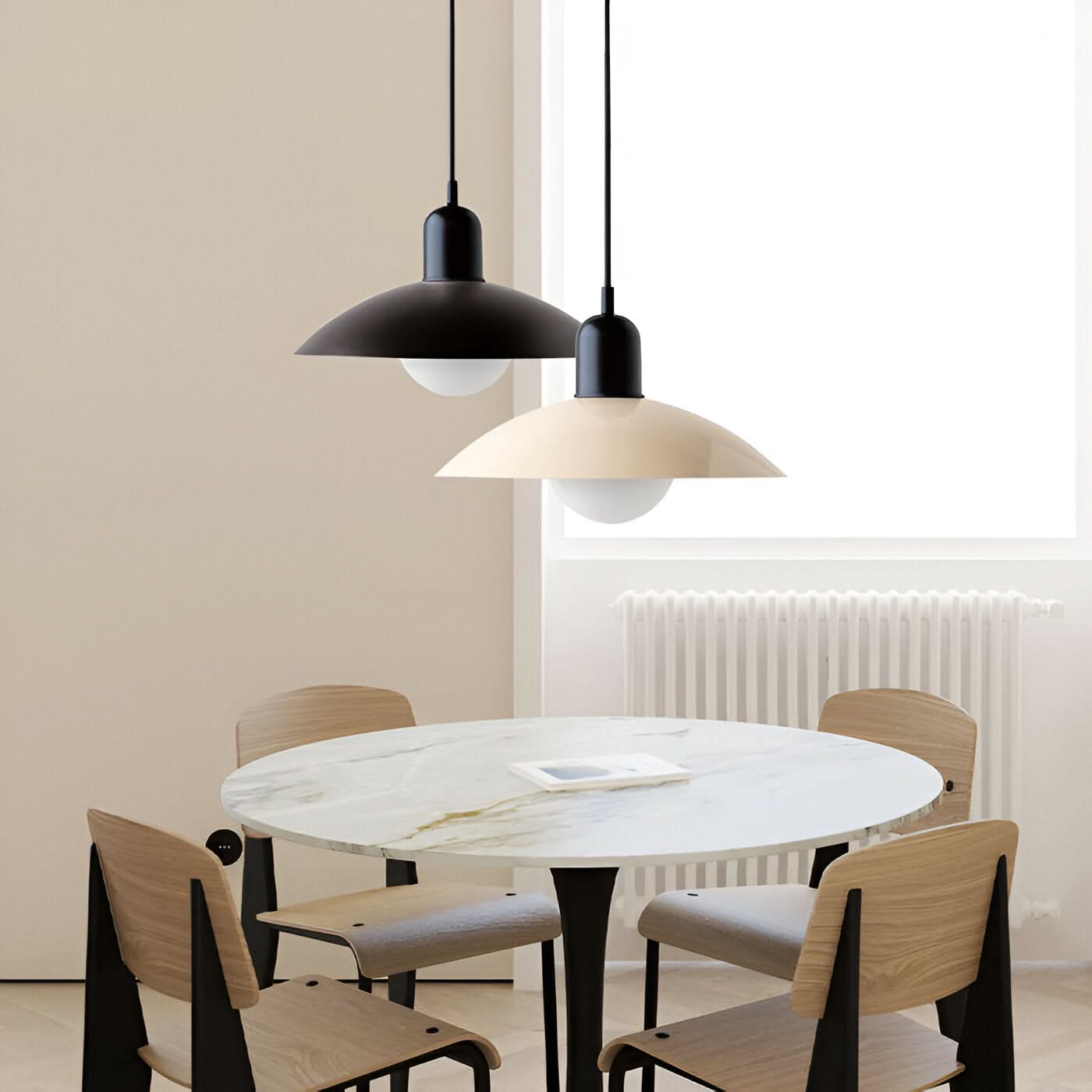 Maliben | Modern Macaron Bauhaus Pendant Light – Iron Shade
