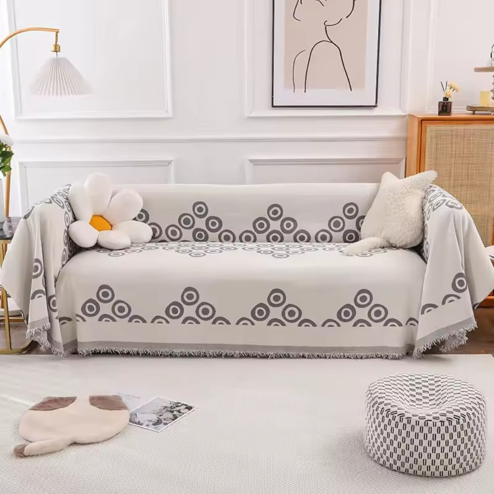 Maliben | Circa Bloom Patterned Chenille Sofa Cover