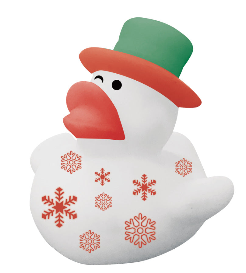 Christmas Snowman Elk Squeaky Vinyl Duck Toy