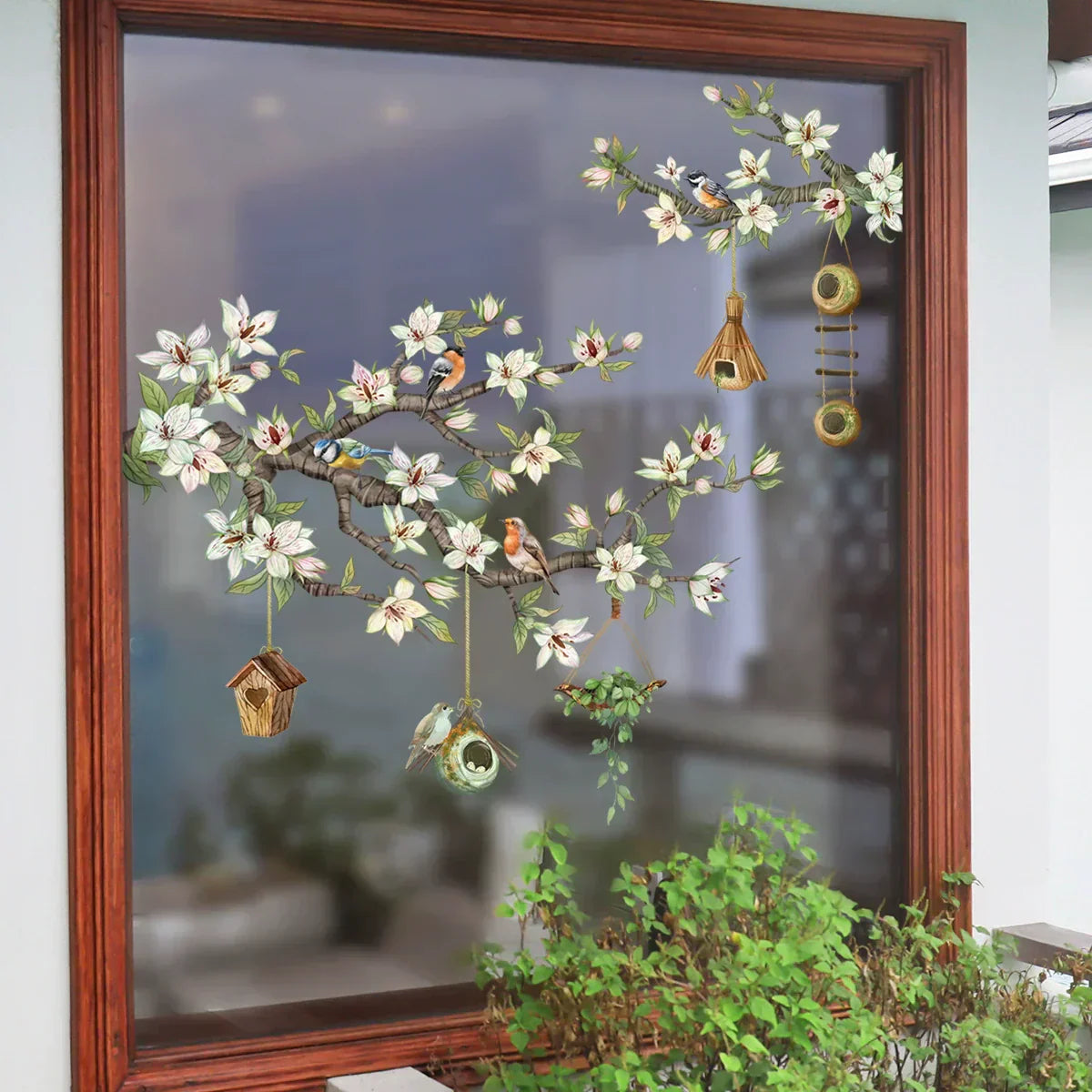 Maliben | 💐 Colorful Floral Bouquet Window Sticker 🖼️ (Removable Without Leaving Marks)
