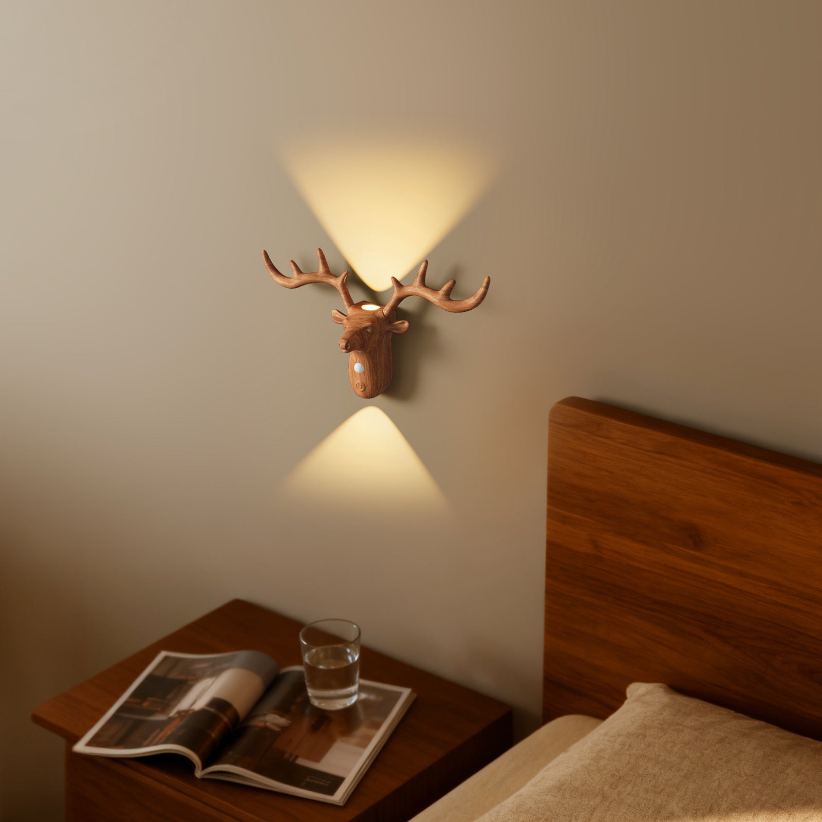 New Led Motion-Sensing Bedside Wall Lamp Rechargeable Magnetic Wireless Bedroom Wall Light