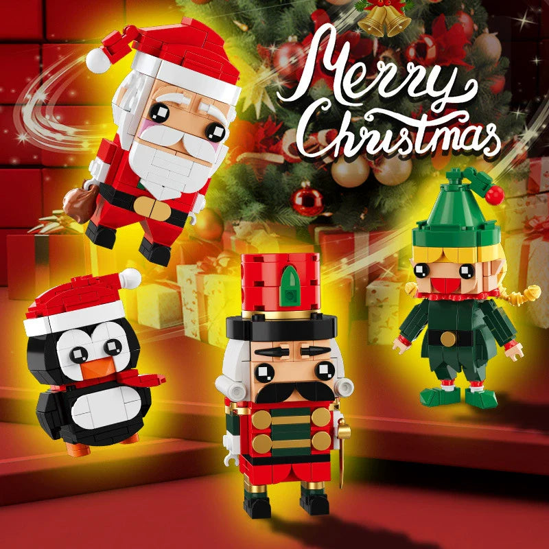 Christmas Penguin Compatible Building Block Toy