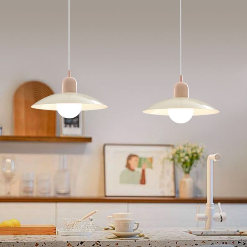 Maliben | Modern Macaron Bauhaus Pendant Light – Iron Shade