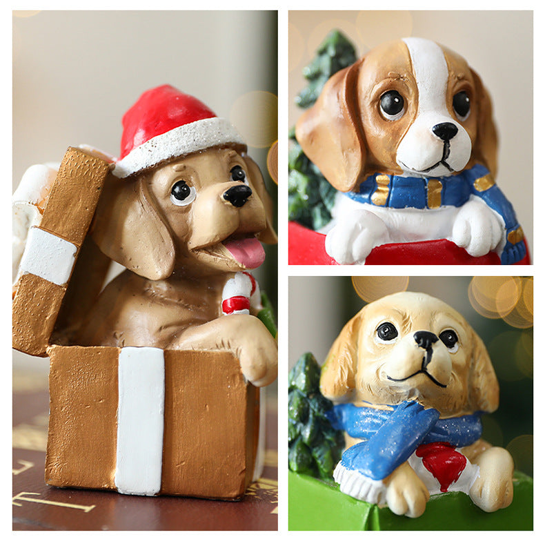 Diy Resin Puppy Christmas Window Ornament
