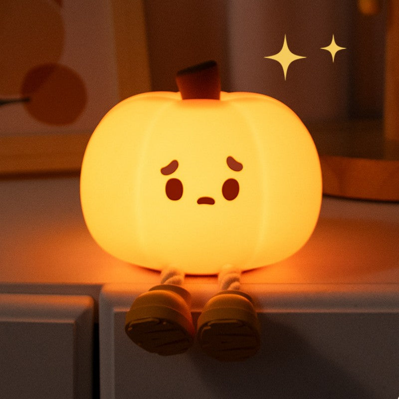 Maliben | Pumpkin Silicone Tap Light Atmosphere Night Light