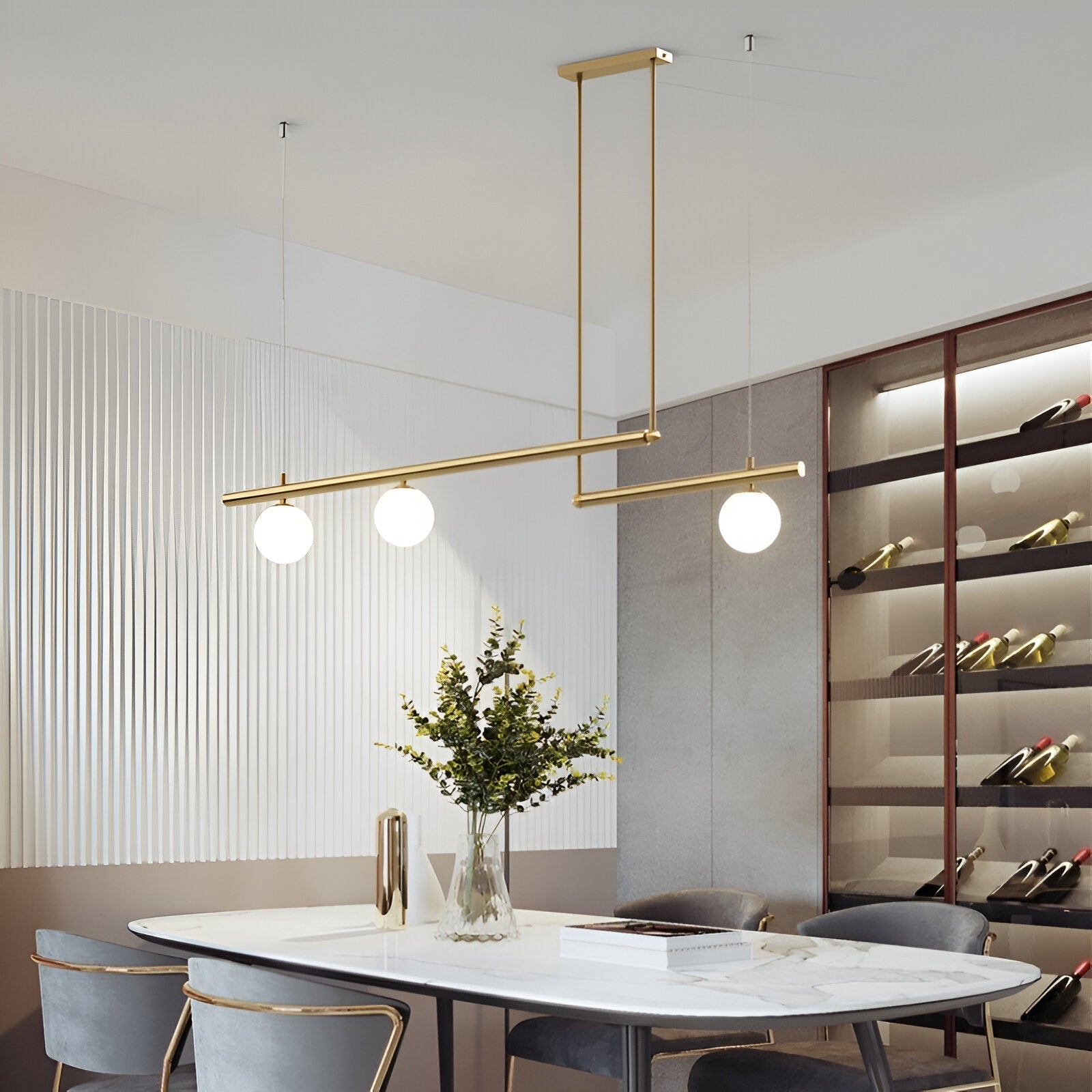 Maliben | Nordic Glass Linear Luxury Pendant Lamp