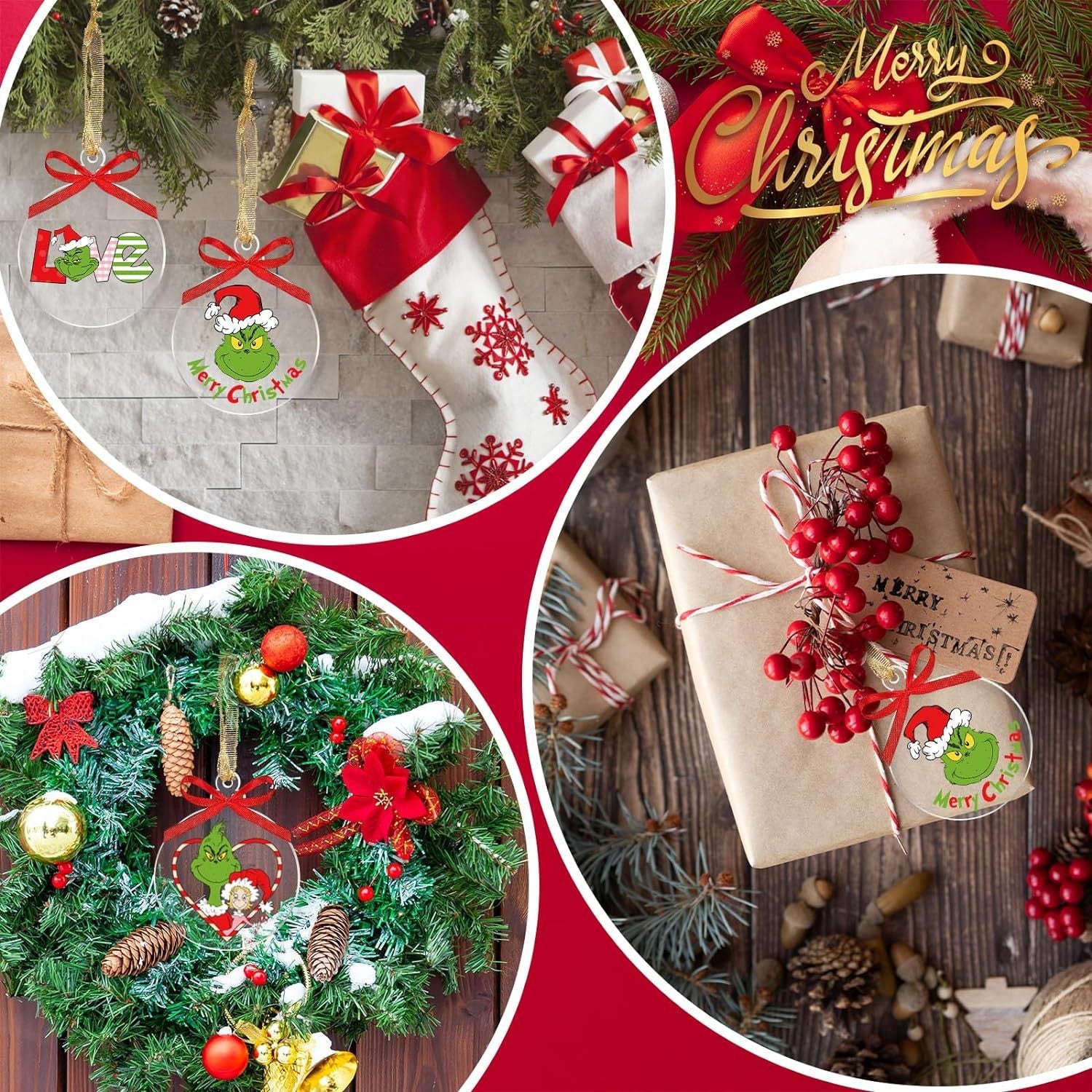 Grinch Acrylic Christmas Tree Ornament