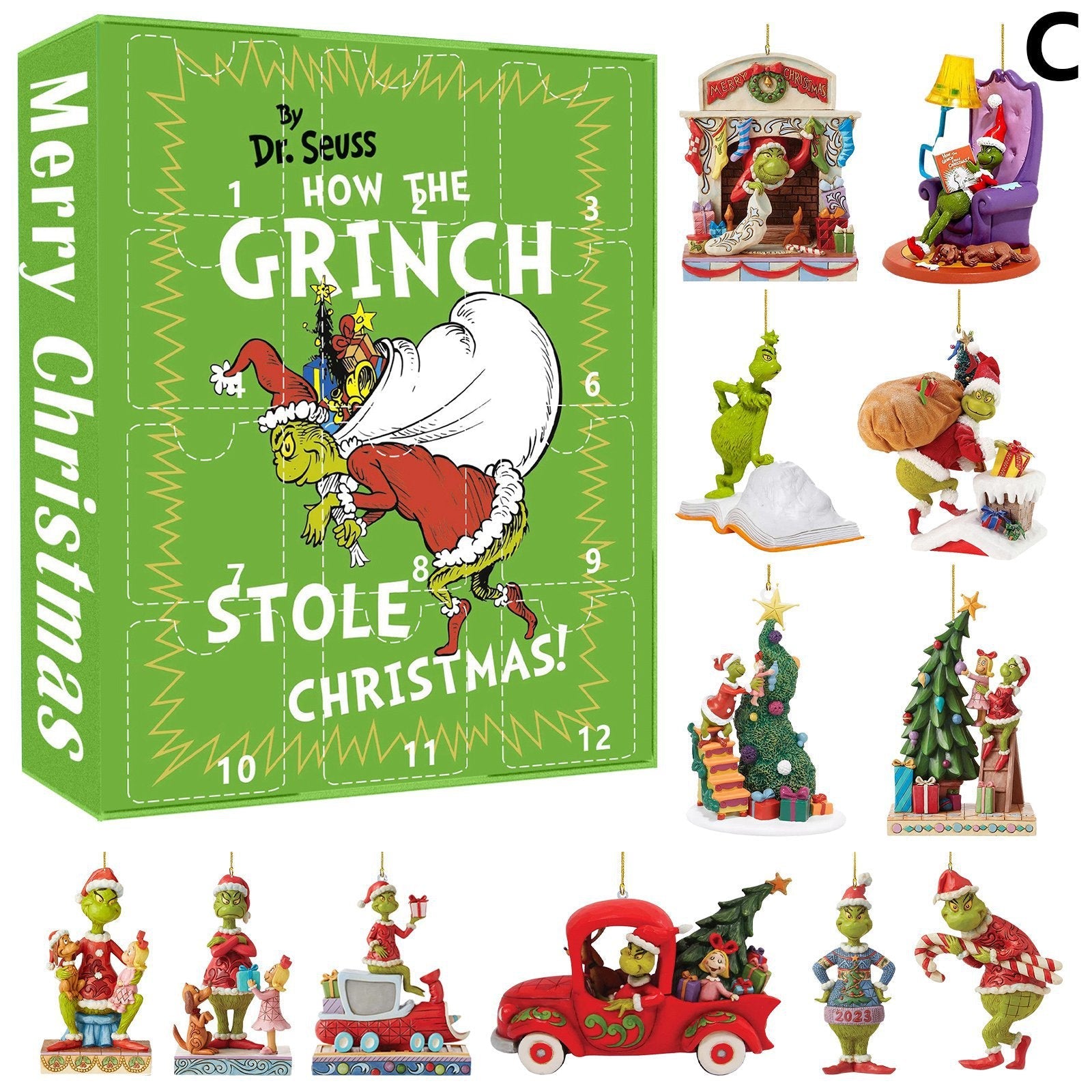 Creative Grinch Countdown Christmas Blind Box Set
