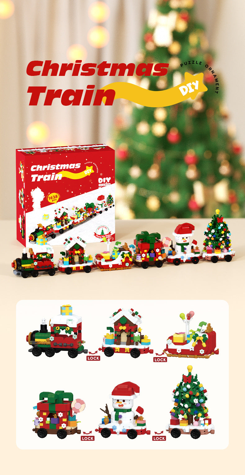 Christmas Tree Snowman Assembly Building Blocks