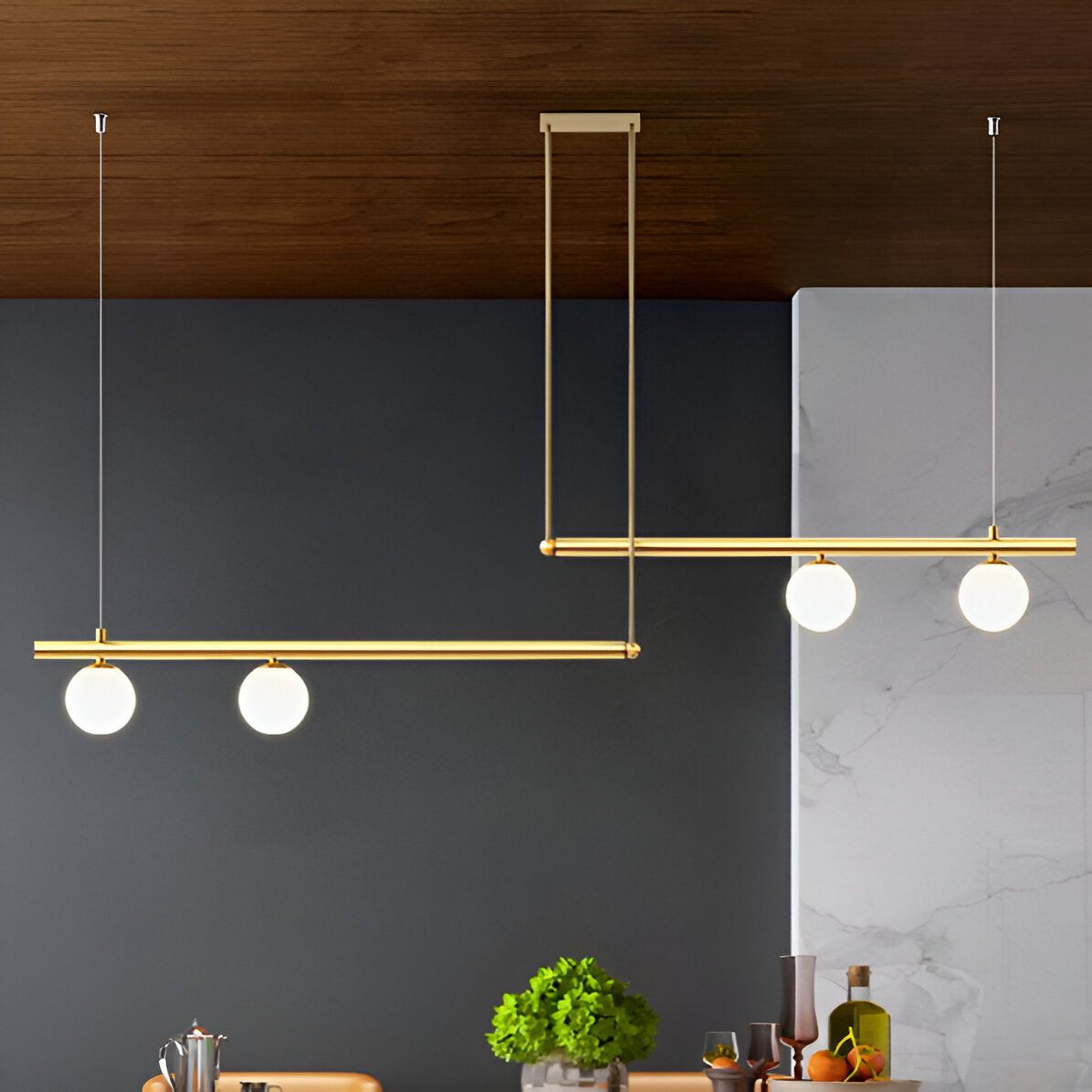 Maliben | Nordic Glass Linear Luxury Pendant Lamp