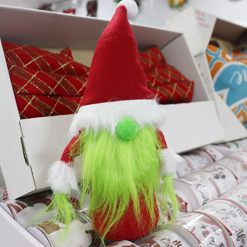 Plush Faceless Grinch Gnome Doll