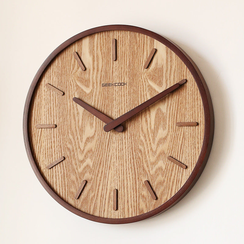 Maliben | Minimalistic Quiet Wooden Wall Clock 12 Inch
