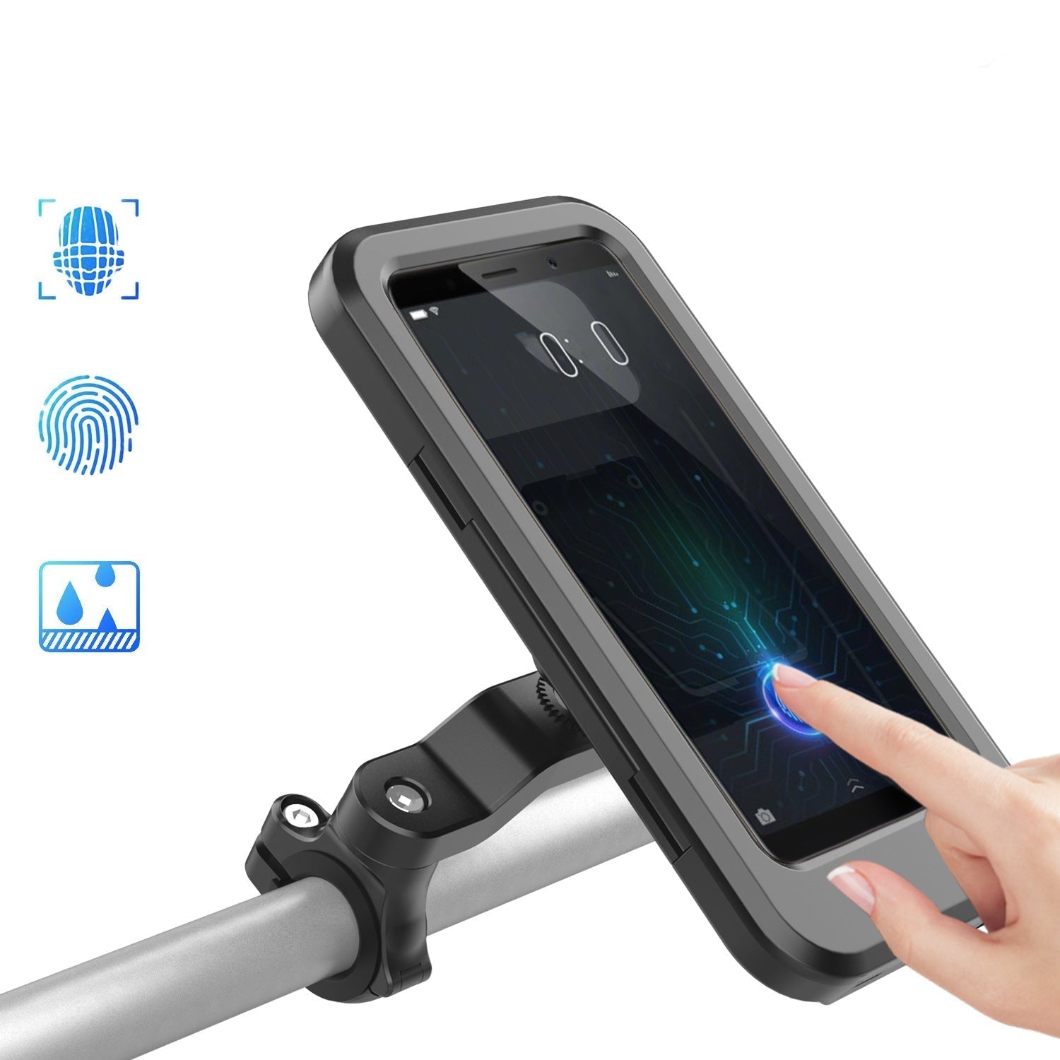 Maliben Bike Phone Mount with Power Bank — 15W, Waterproof