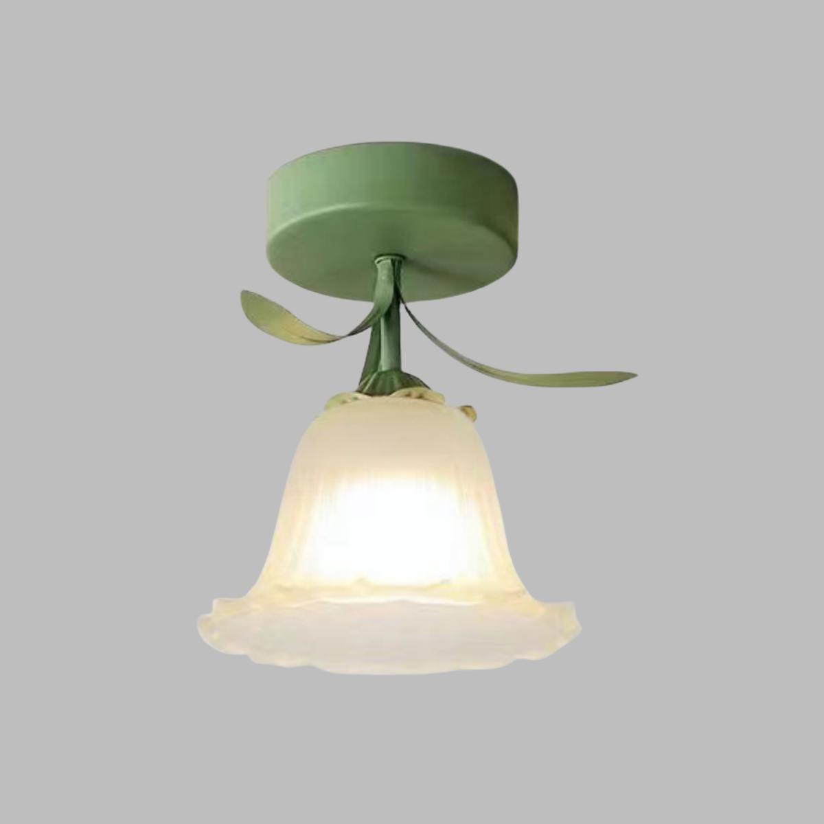 Maliben | Ceiling Light With Floral Glass Shade Design