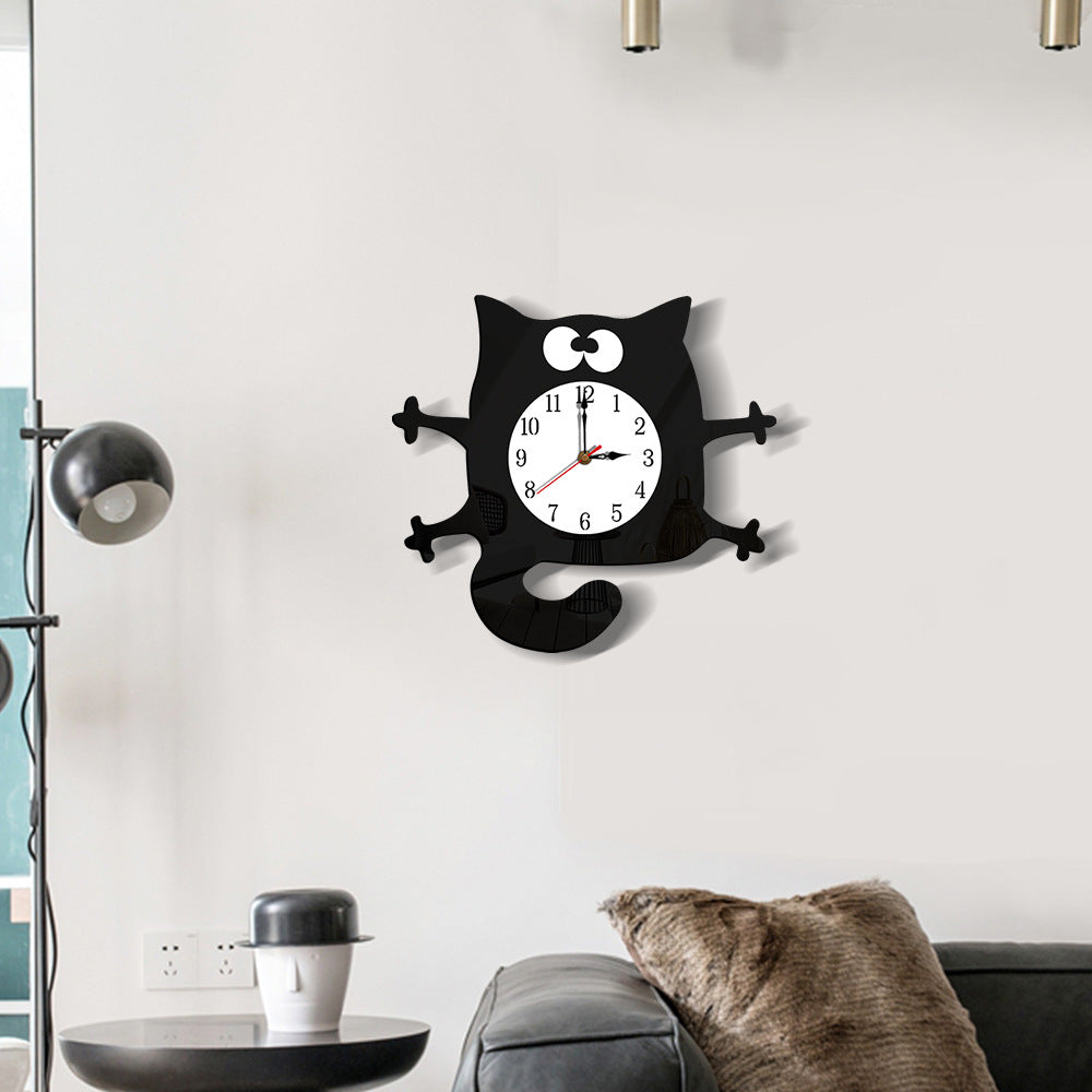 Maliben | Silent Cat Wall Decoration Clock for Children's Room