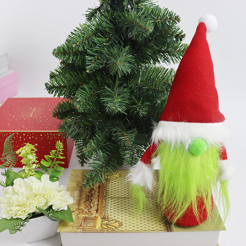 Plush Faceless Grinch Gnome Doll