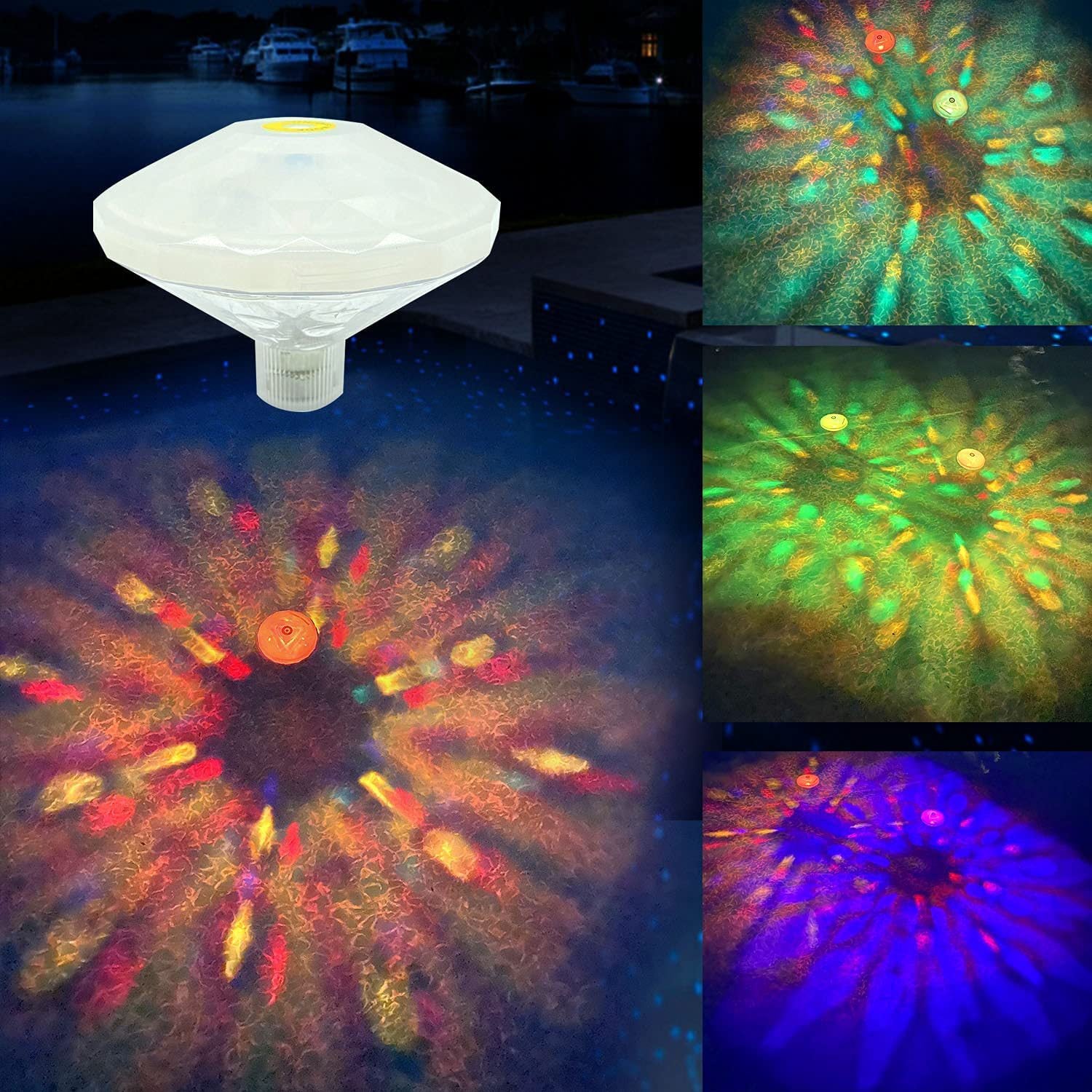 Outdoor Led Waterproof Diamond Pool Light Floating Decor
