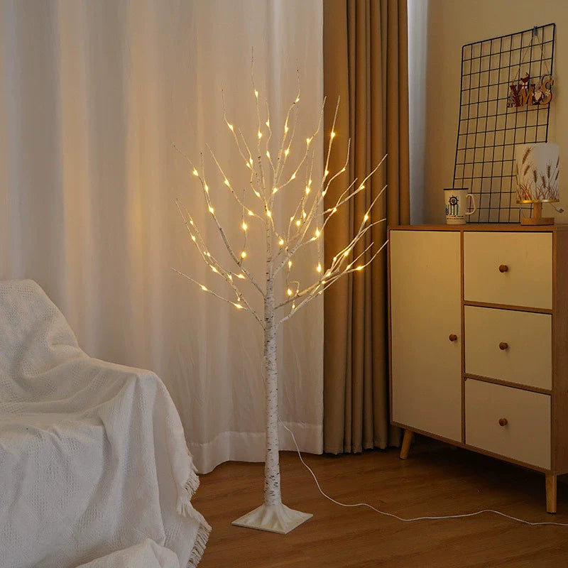 Led Tree Scene Decorative Light - Birch Tree Landscape Party Light