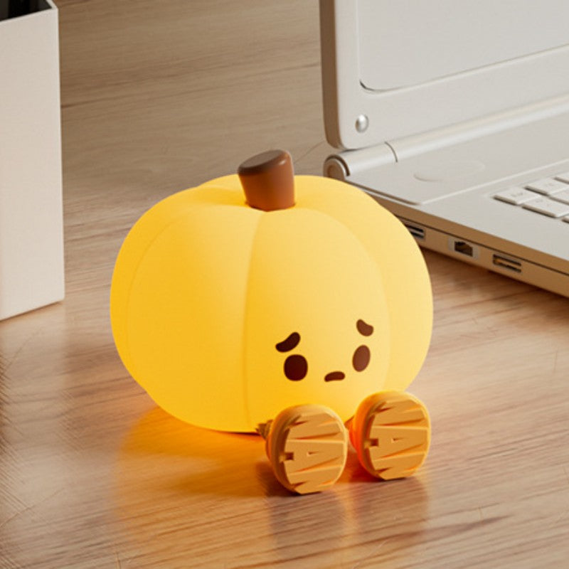 Maliben | Pumpkin Silicone Tap Light Atmosphere Night Light