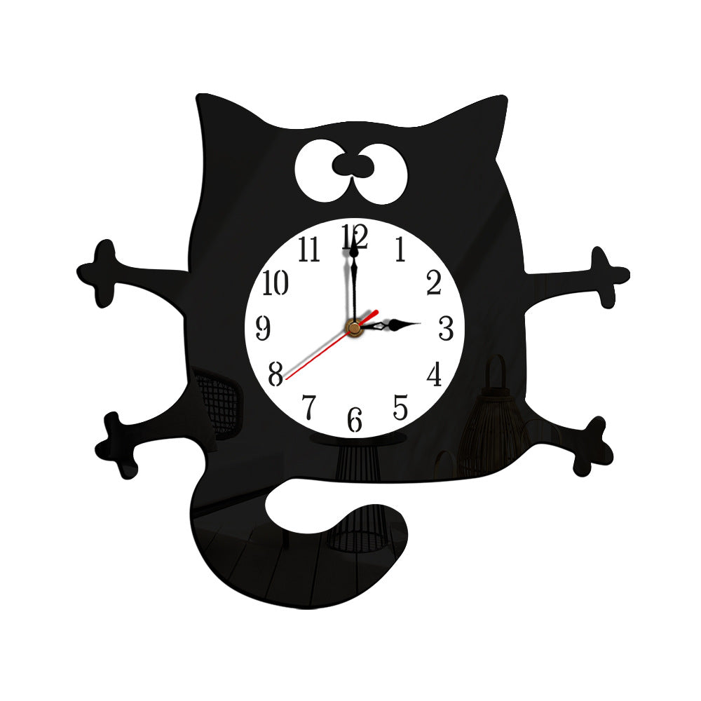 Maliben | Silent Cat Wall Decoration Clock for Children's Room