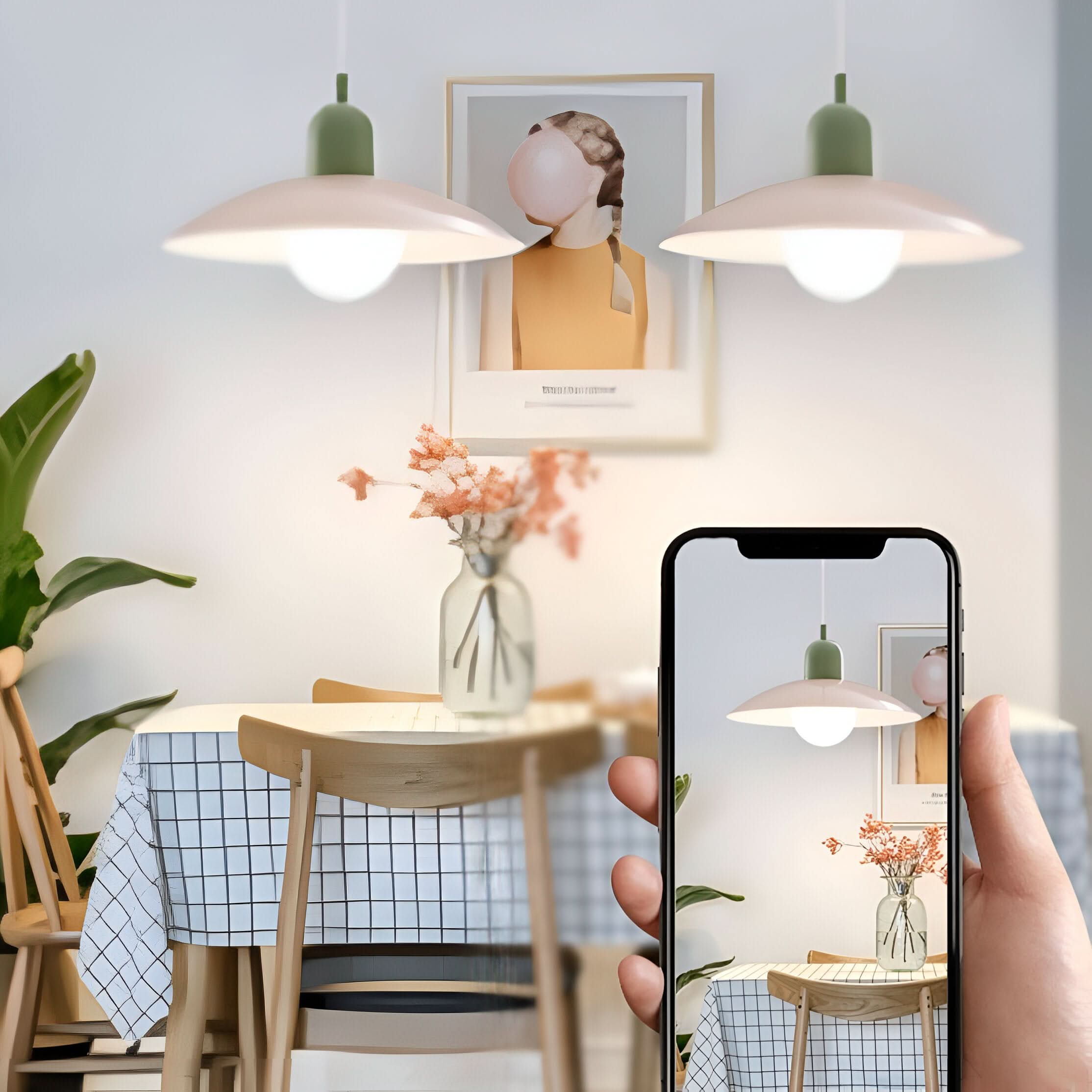 Maliben | Modern Macaron Bauhaus Pendant Light – Iron Shade